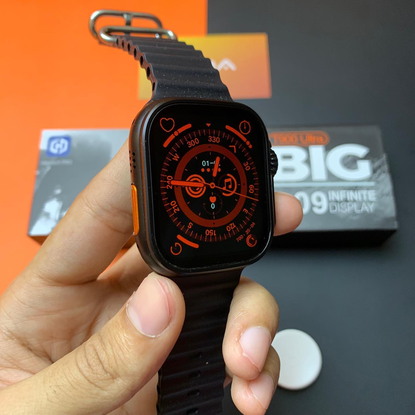 T900 Ultra Smart Watch Infinite Display 49MM Dial Size Built In Games Bluetooth Calling Crown Working